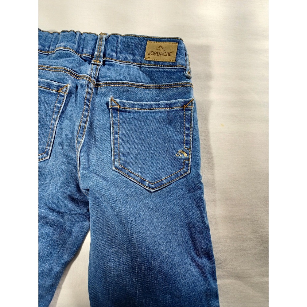 Jordache Jeans Girls 8 Blue Super Skinny Adjustable Waist Stretch Denim Faded - Picture 4 of 4